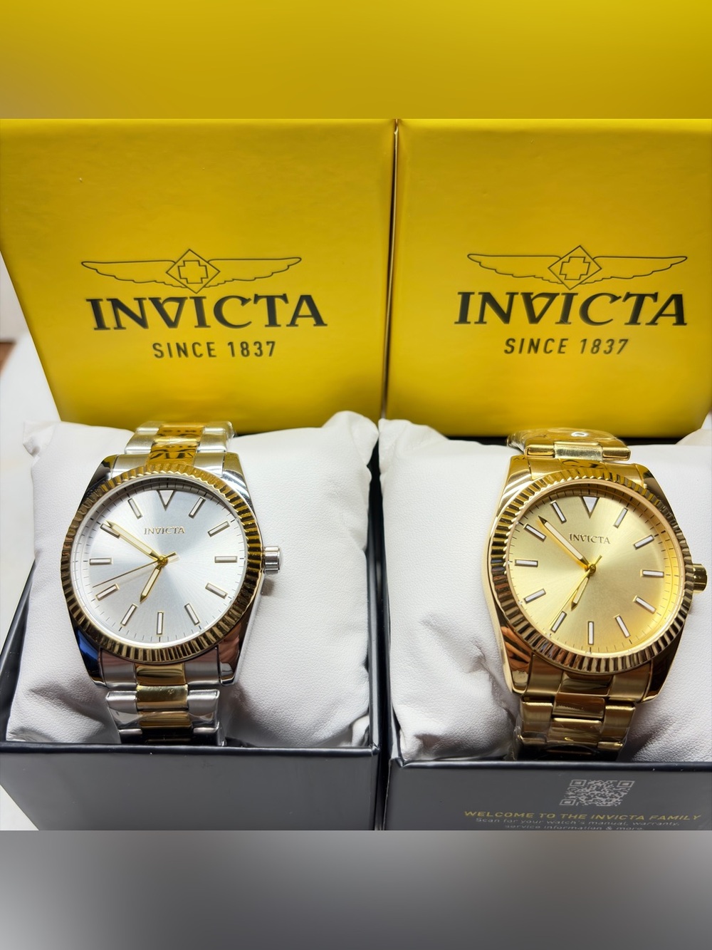 Invicta Celestial 40mm Two-Tone Silver & Gold Men's Bracelet Watch Set - NIB